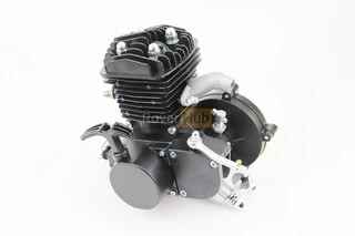 Двигун велосипедний 2Т з ручним стартером + комплект для встановлення, ЧОРНИЙ