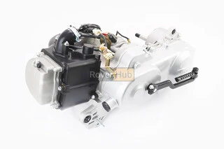 Двигун скутерний в зборі 4Т-80куб (короткий варіатор, довгий вал) + карбюратор, комутатор, котушка запалювання, повітряний фільтр