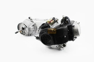 Двигун скутерний в зборі 4Т-80куб (довгий варіатор, довгий вал)