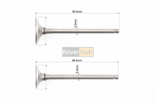 Клапана випускний (h-89,5; d-26), впускний (h-90,5; d-30) к-кт 2шт CB-125/150cc