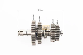 Коробка передач (два вала с шестернями) d-12мм под подшипник