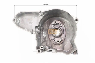 Кришка двигуна ліва (для статора магнето на 2 котушки) 110cc + кришка овальна (можливі дефекти фарбування)