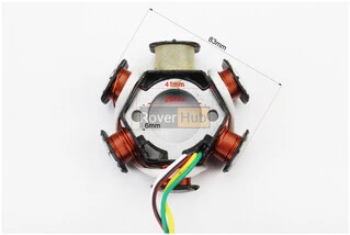 Статор магнето (генератора) (6 катушек разъем "мама 3+2") высота 31мм