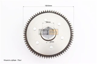 Сцепление, маховик в сборе (6 болтов, маховик 70T) CB-150/200cc, тип1