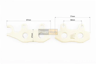 Гальмівні колодки (дискові) ліве вухо, Viper - RACE/STORM/CG/СВ/HONDA-LS125;NSR 50;MBX 50/LIFAN/KYMCO-Pulsar/LONCIN, к-кт 2шт,