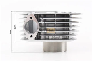 Цилиндр к-кт (цпг) CB125cc 56,5мм (высота цилиндра 69/97мм, палец 15мм)