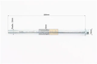 Ось заднего колеса d12mm; L220mm + гайка