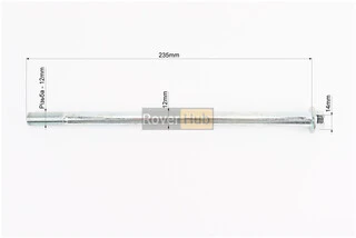 Ось заднего колеса d12mm; L235mm + гайка