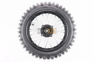 Колесо заднее спицованное + ШИНА, в сборе 80/100-12 (3,00-12") "ось 12мм"