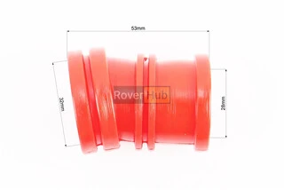 Патрубок повітряного фільтра довгий, силікон ЧЕРВОНИЙ