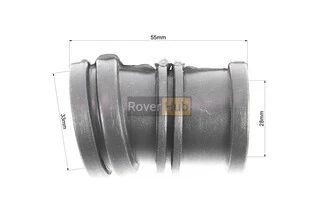 Патрубок повітряного фільтра довгий, ЧОРНИЙ