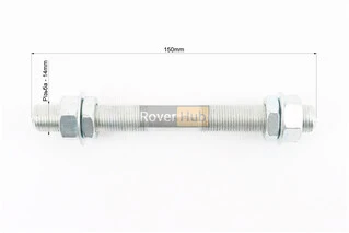 Вісь колеса на тачку 16х150мм (збільшено допуски посадкових місць, можливий наліт іржі)