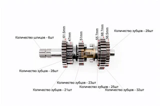 Коробка передач (два вали з шестернями) СG-200cc "вал первинний 11зуб."