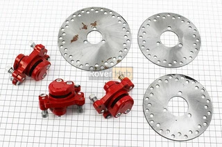 Гальмівна механічна система передня + задня в зборі, к-кт 6 деталей