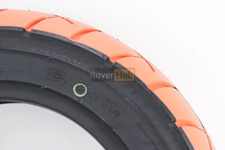 Шина 3,50-10 безкамерна, помаранчеві смужки, шосейний малюнок 6003