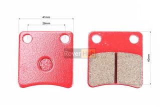 Гальмівні колодки (дискові) Honda DI050 / Tact 50; DAELIM GZ50; SYM- Orbit 50; KYMCO- MXU 400 к-кт 2шт червоні