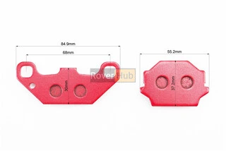 Гальмівні колодки (дискові) KAWASAKI ATV-KXF 250/KSF 250/KEF 300; SUZUKI ATV-LT 230/250/500 к-кт червоні