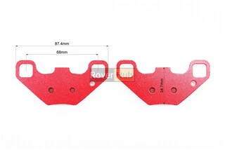 Гальмівні колодки (дискові) POLARIS Phoenix 200/ Phoenix Quadricycle 200/ Ranger RZR 170 к-кт червоні