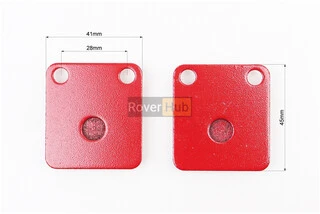 Гальмівні колодки (дискові) "квадрат" Viper - RACE/STORM/GY6 к-кт 2шт, червоні