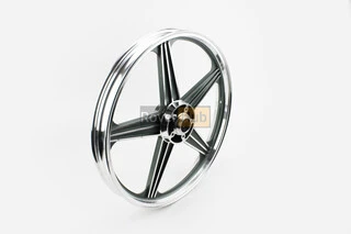 Диск колесный передний литой "под диск" 18Х1,6 ZS-200, серый/бирюзовый (ось 12мм)