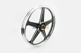 Диск колесный передний литой "под диск" 18Х1,6 ZS-200, серый/бирюзовый (ось 12мм)