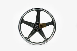 Диск колесный передний литой "под диск" 18Х1,6 ZS-200, серый/бирюзовый (ось 12мм)