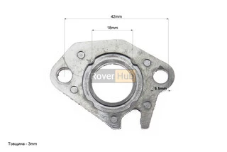 Прокладка патрубка карбюратора Honda DIO AF34/35 (пластмасс) d-18mm + манжет