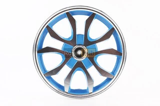 Диск передній литий MT2,50x10 d12mm (диск гальм. 3 болти) "5 променів" сірий/голубий