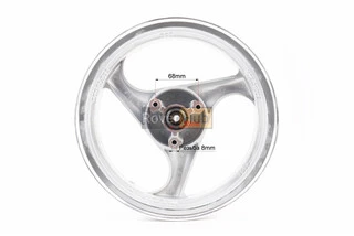 Диск передний литой MT2,50x12 d12mm (диск торм. 3 болта) "3 луча" серый, тип1
