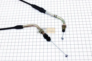 Трос газа 4Т-50cc (крепление верхнее с шайбой) (трос 213см; кожух 202см)