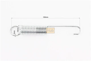 Пружина подножки боковой (&asymp;L105мм, D14мм, 17 витков)