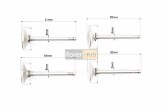 Клапан впускной (h-92; D-40), выпускной (h-91; D-37) к-кт 4шт МТ