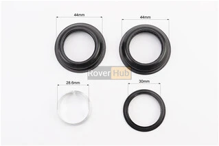 Рульові чашки 1-1/8" (44/28,6x44/30) безрізьбової вилки, напівінтегровані, чорні E9