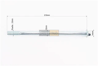 Вісь заднього колеса d12mm; L210mm + гайка