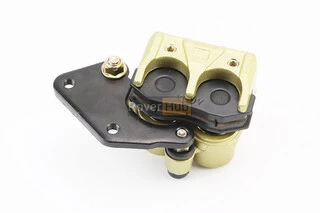 Гальмівний супорт задньої системи (двопоршневий)+колодки ТИП №3, золотистий