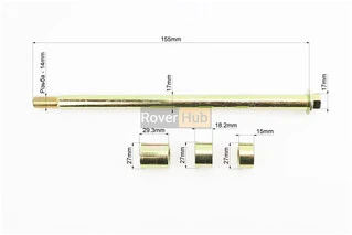 V200-F2 V250-F2 Вісь колеса заднього d17mm; L300mm + 3 втулки + гайка