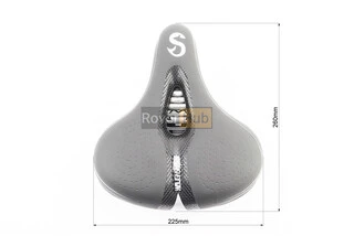 Сидіння ХВЗ 260x225мм, чорно-сіре WAUGH SHARK