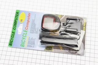 Велокомп'ютер 15-функцій, дротовий, чорний (без батарейок) Crosser 268А