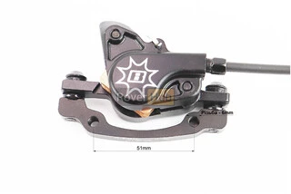 Гальмо Disk-brake гідравлічне переднє (F160/R140мм)+заднє (F180/R160мм), чорні