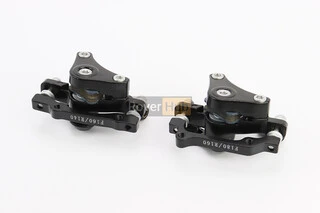 Гальмо Disk-brake переднє (F160/R140мм)+заднє (F180/R160мм), диски 160мм, кріпл. 6 болтів, чорні DX-2007