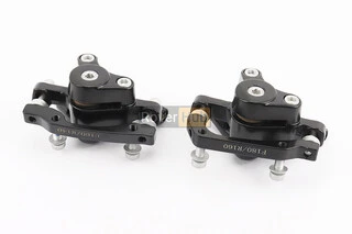 Гальмо Disk-brake переднє (F160/R140мм)+заднє (F180/R160мм), диски 160мм, кріпл. 6 болтів, чорні DX-2012