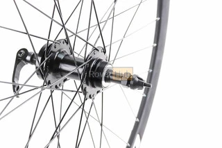 Колесо 27,5" заднє Disk-brake, обід "крапля" та втулка 14Gx36H алюмінієві NECO MS31R, під вільнобіг, кріпл. ексцентрик, "GRAVITY"