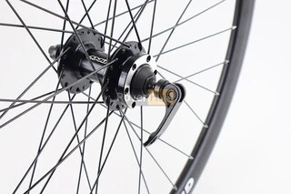 Колесо 27,5" переднє Disk-brake, обід "крапля" та втулка 14Gx36H алюмінієві NECO MS37F, кріпл. ексцентрик, "GRAVITY"