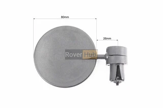 Дзеркало кругле, чорне CR-M02