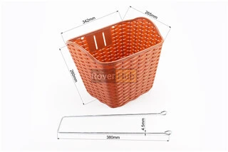 Кошик багажний передній 26" з кришкою, пластмасовий, коричневий TH-059