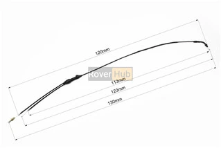 ZS200GS Трос газу (подвійний) (трос 130/123см; кожух 120/113см)
