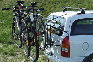 Кріплення для 3-х велосипедів на задні двері автомобіля (кришку багажника), чорне HS-QС-01