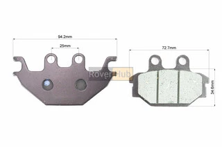 Гальмівні колодки (дискові) V250-R1/ARCTIC CAT-DVX 250/BOMBARDIER-250/KYMCO-KXR 250/YAMAHA YZF-R 125 к-кт