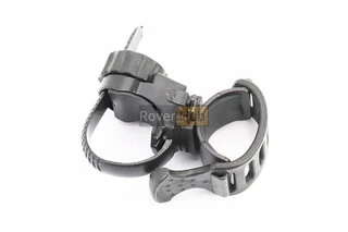 Кріплення ліхтаря на кермо велосипеда, регульоване, пластмасово-гумове, крепл. на хомуті, чорне