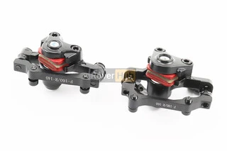 Гальмівні супорти передні (F160/R140мм)+задні (F180/R160мм), чорні BOLI